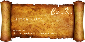 Csorba Kitti névjegykártya